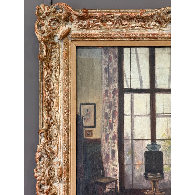 Traditional Early 20th Century Oil Portrait of a Young Lady, Dated 1914 For Sale - Image 3 of 8