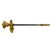 Vintage Brass Towel Bar or Curtain Rod With Ornate Cast Finials & Greek Key Mounting Brackets For Sale - Image 13 of 14