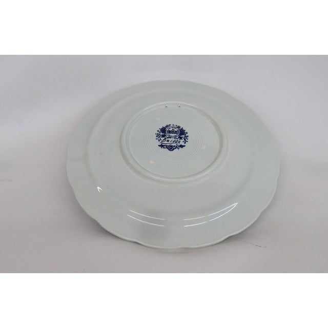 Boch Delfts Extra Large White Blue Porcelain Plate Royal Sphinx Holland 4896b For Sale - Image 10 of 18