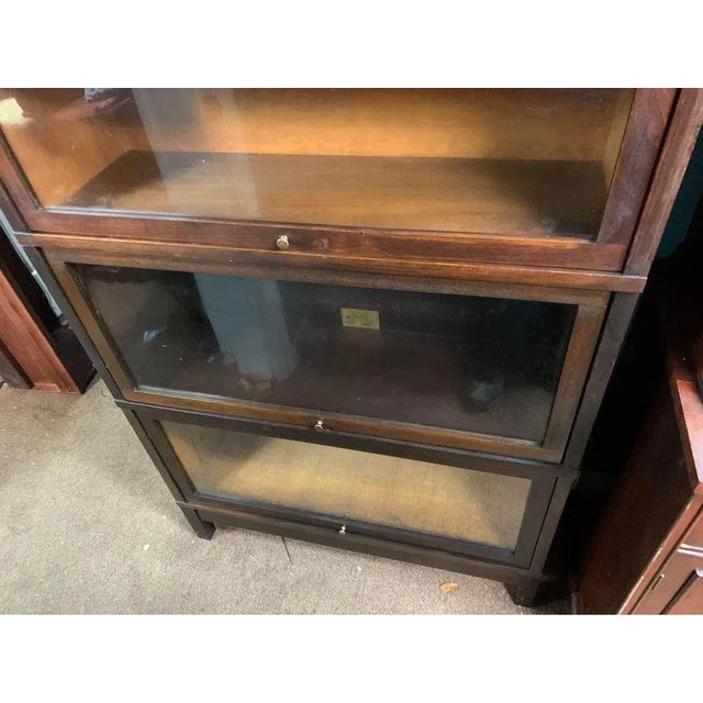 Early 20th Century Early 20th Century Antique Mahogany Four-Stack Barrister Bookcase by Globe Wernicke For Sale - Image 5 of 12
