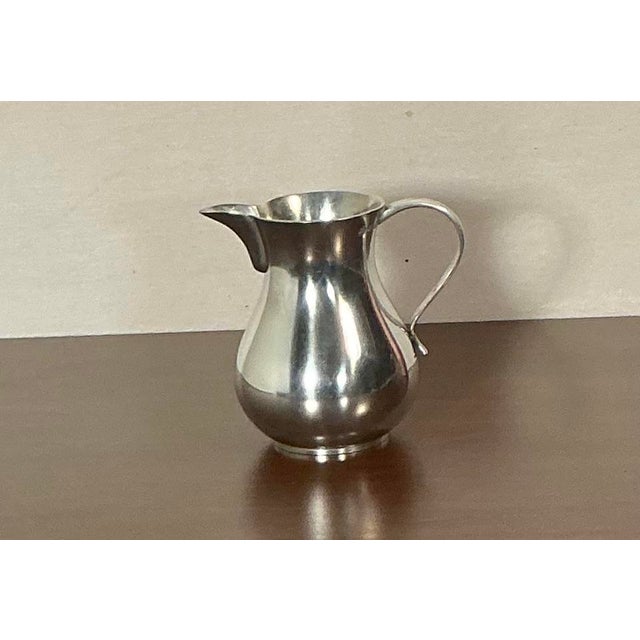 Queen Anne Vintage John Somers Brazil Pewter Creamer- Polished For Sale - Image 3 of 7