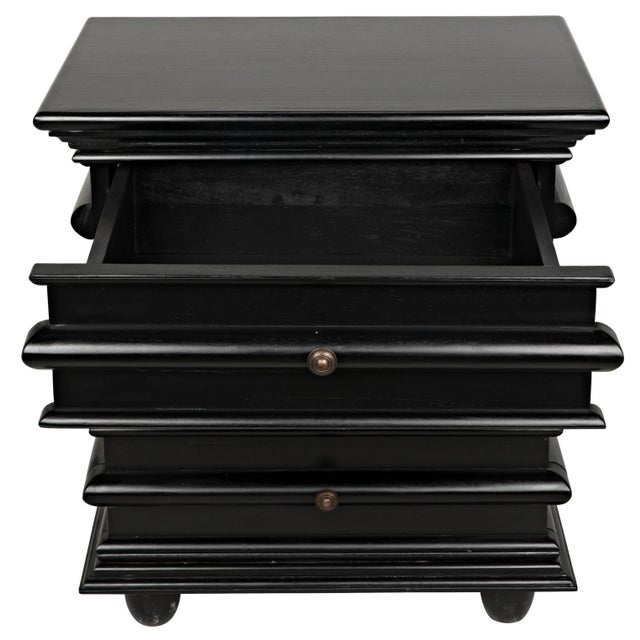 Mid-Century Modern NOIR Ascona Side Table, Hand Rubbed Black For Sale - Image 3 of 12