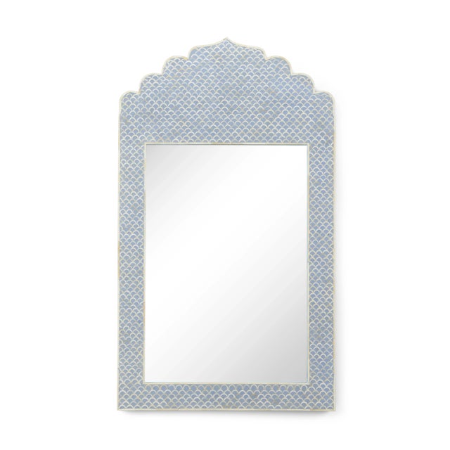 Contemporary Crown Mirror - Blue For Sale - Image 3 of 3