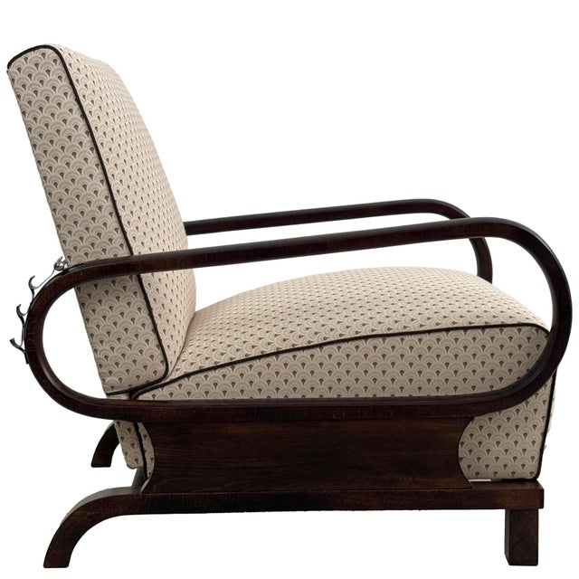 Art Deco Lounge Reclining Armchair, 1930s For Sale - Image 3 of 9