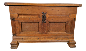 Antique Brutalist Chest in Oak, 1800