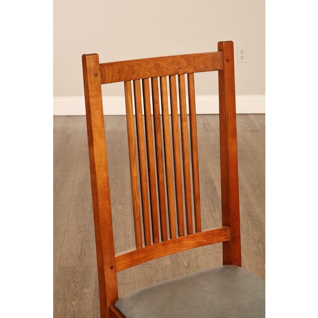 Stickley Mission Collection Set Of Eight Cherry Spindle Dining Chairs For Sale In Philadelphia - Image 6 of 18