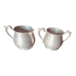 Example of Antique Pewter Finish Coffee and Tea Service