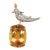 Tiffany & Co. Schlumberger Citrine Bird on a Rock Diamond 18k Gold & Platinum Pin Brooch For Sale