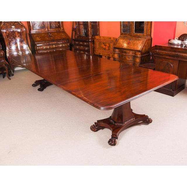Hollywood Regency Antique 20th Century George IV Regency Dining Table & Chairs, Set of 13 For Sale - Image 3 of 12