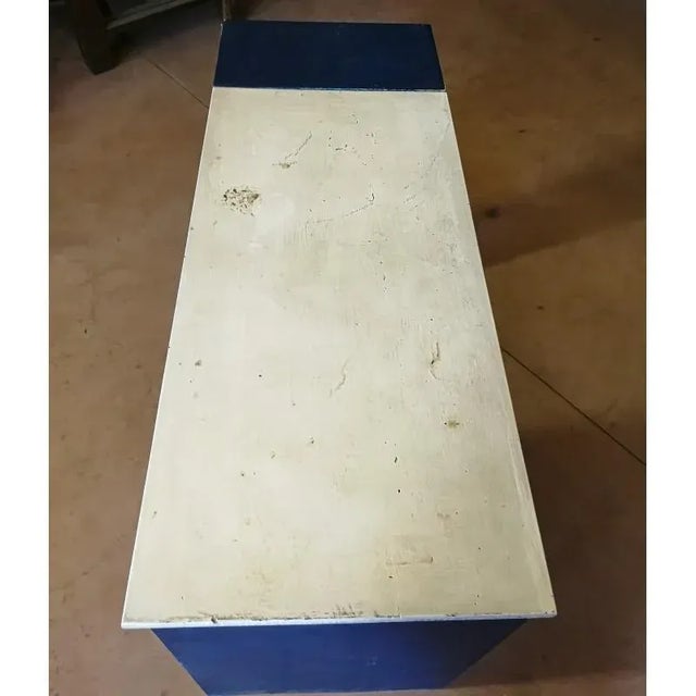 White Small Vintage Painted Hardwood Desk, Italy, 1970s For Sale - Image 8 of 9