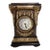 1970s Neoclassical Empire Revival Rose Breccia Marble & Gilt Metal Mantel Clock For Sale