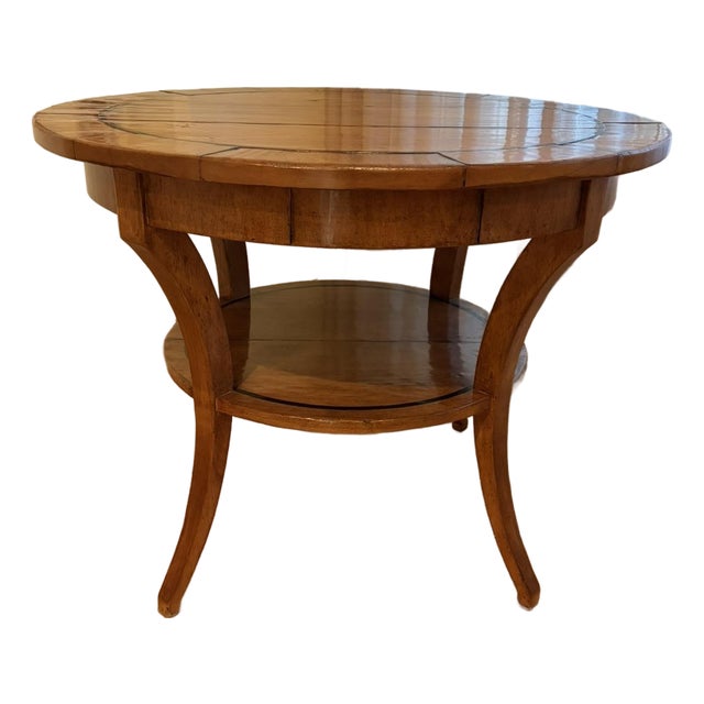 1990s Biedermeier “Vienna” Walnut Side Table For Sale