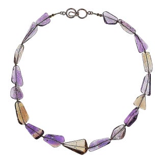 Ajd 18 Inch Free Form Ametrine Necklace For Sale