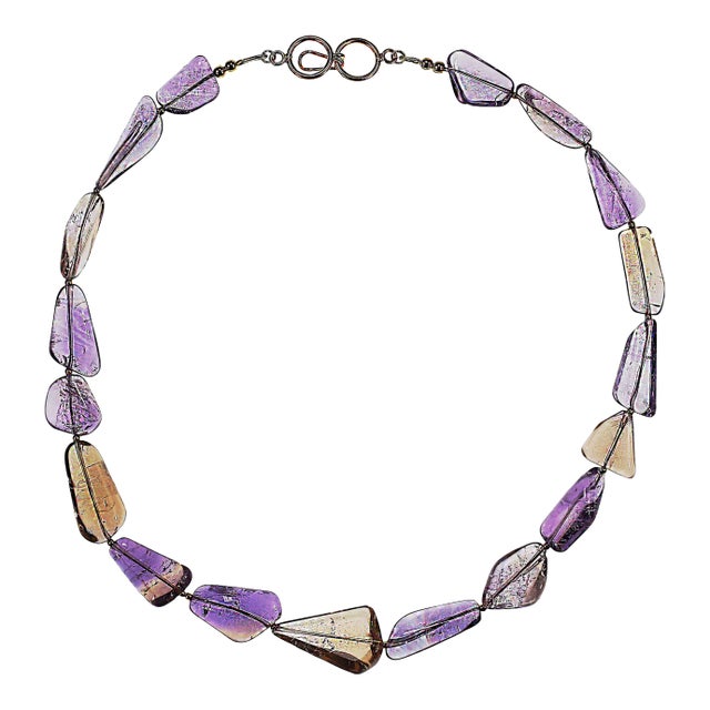 Ajd 18 Inch Free Form Ametrine Necklace For Sale