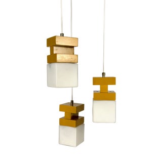 Mid-Century Modern Cascade Cube Pendant Lamp, Italy, 1970s For Sale