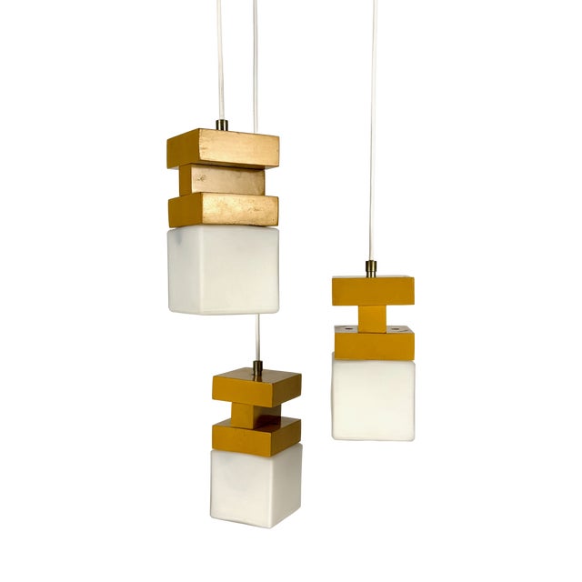 Mid-Century Modern Cascade Cube Pendant Lamp, Italy, 1970s For Sale