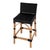 Black Serienna 24.5 in. Seat Height Rectangular Rattan Low Back Counter Stool, Black For Sale - Image 8 of 8