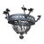 Early 20th Century Large Gothic Revival / Spanish Revival Hand-Worked Iron Chandeliers For Sale
