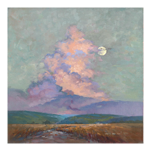 Melodies of the Sky - Impressionist Evening Landscape Painting on Canvas Original Artwork by Sabrina Zhou