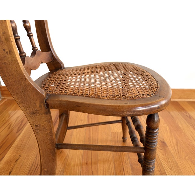 Spindle Back Cane Seat Chairs - A Pair For Sale - Image 11 of 12
