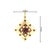 Mid 20th Century Mid-Century 14k Yellow Gold Amethyst and Cultured Pearl Charm For Sale - Image 5 of 5
