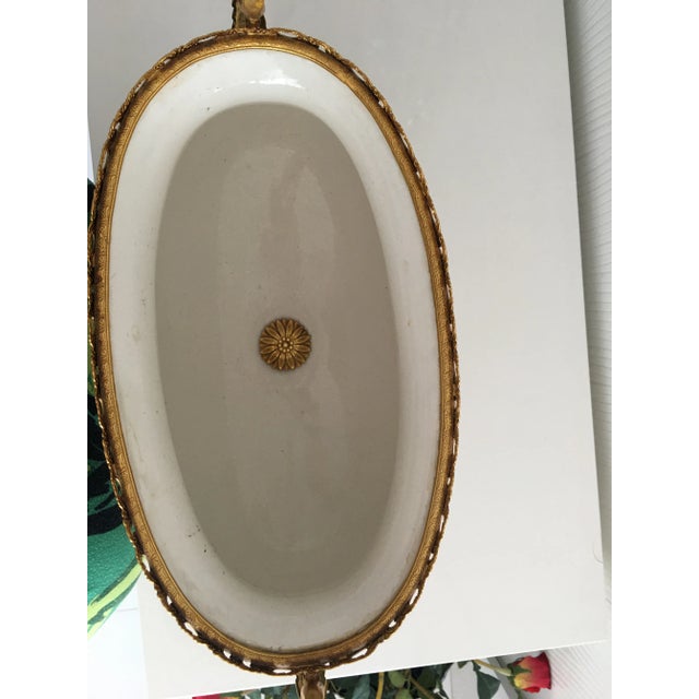 Metal Late 19th Century Acf Victorian Romantic French Porcelain Gilt Vase For Sale - Image 7 of 13