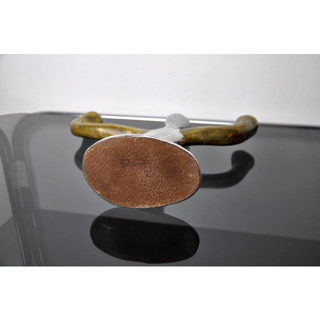 Metal Brutalist 3 Armed Candlestick by David Marshall, Spain, 1970s For Sale - Image 7 of 8