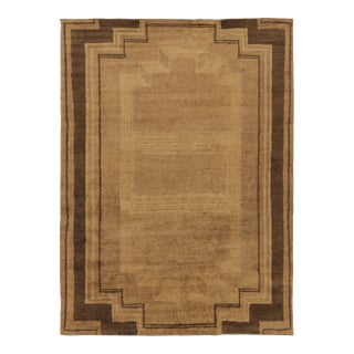 Rug & Kilim’s Oversized Contemporary Art Deco Style Rug With Classic Stepped Corners For Sale