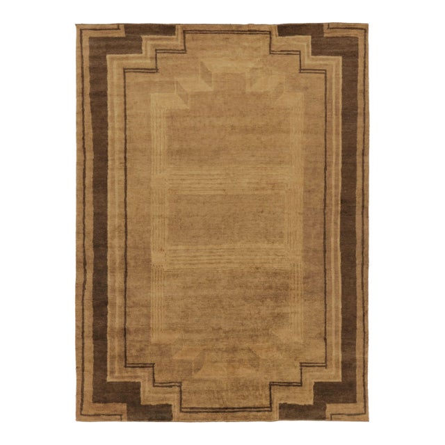 Rug & Kilim’s Oversized Contemporary Art Deco Style Rug With Classic Stepped Corners For Sale