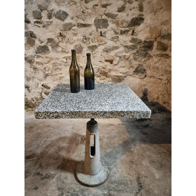 Mid-Century Industrial Bistro Table with Terrazzo Top, France, 1950s For Sale - Image 13 of 17