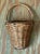Rustic Vintage Boho Woven Rattan Hanging Basket For Sale - Image 3 of 7
