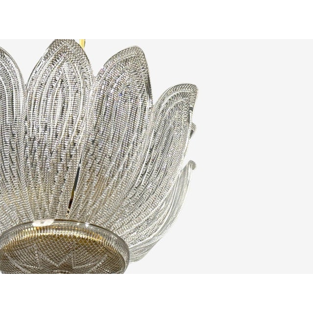 1960s Mid-Century Modern Carl Fagerlund, Tulip Chandelier, Molded Glass, Brass For Sale - Image 10 of 14