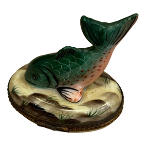 Antique Porcelain Fish Limoges Box