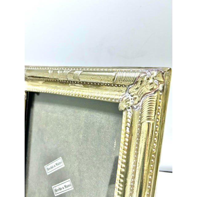 1960s Repousse Silverplated Embossed Picture Frame Hecho a Mano Handcrafted For Sale In Louisville - Image 6 of 10