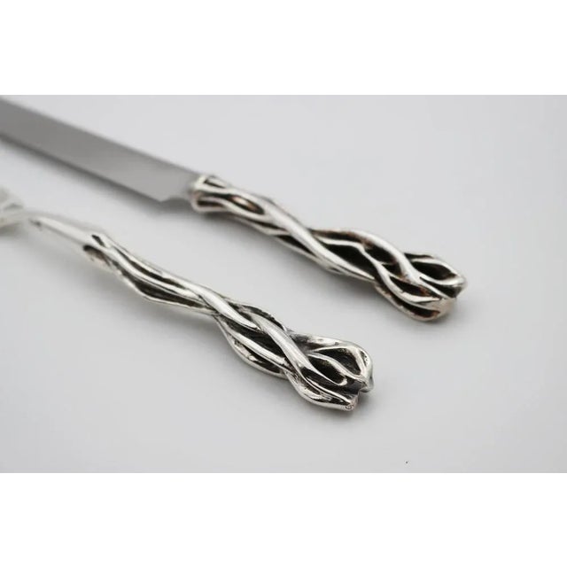Contemporary Hedera Pieces in Silver Bronze or Gold Bronze by Richard Lauret, Set of 2 For Sale - Image 3 of 9