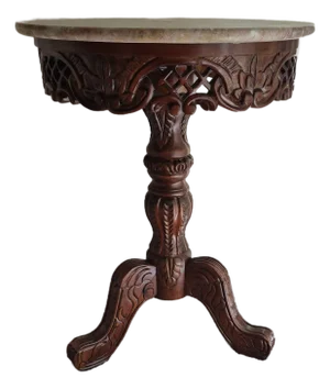 Mid 20th Century Toscano Chantret Style Marble Topped Pedestal Table