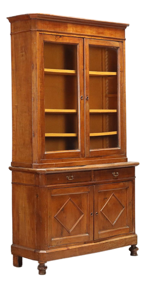 Antique Italian Bookcase in Walnut, 1800s