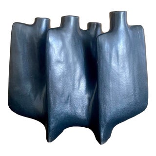 Mid-Century Modern Ceramic Ikebena Style Japanese Vase For Sale