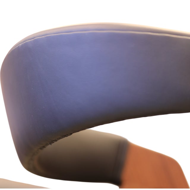 Danish Chair in Teak with Seat and Back in Black Leather, 1960s For Sale - Image 9 of 12