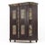 Rustic Rustic Farmhouse Folk Art Painted Bridal Cabinet 1844 For Sale - Image 3 of 18