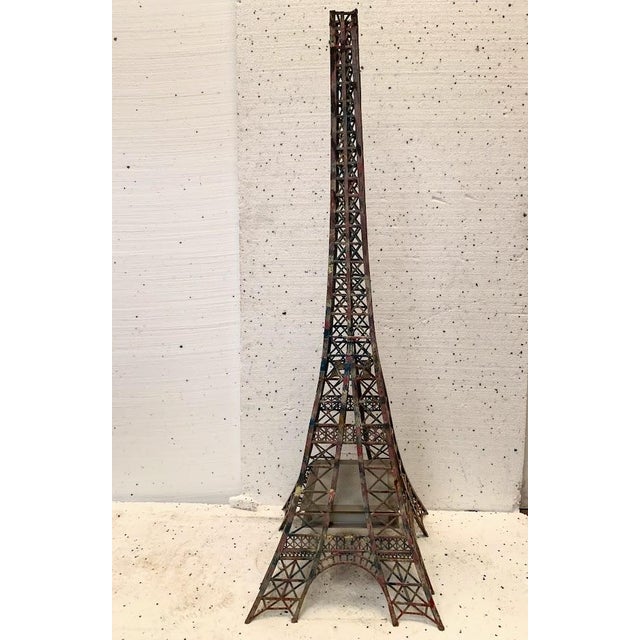 Eiffel Tower in Flat Iron and Patinated Angle Iron, 1900s For Sale - Image 7 of 7