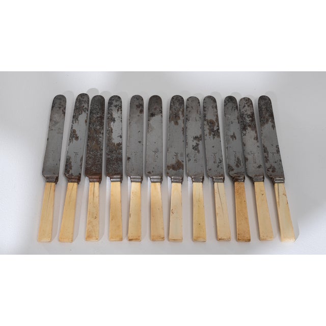19th Century United Kingdom Ivory Metal Serving Utensil - 12 pcs For Sale - Image 4 of 18
