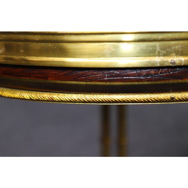 Late 19th Century 19th C Pair French Louis XVI Adam Weisweiler Style Ormolu & Marble Top End Table For Sale - Image 5 of 10