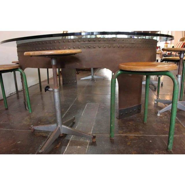 1970s Italian Round Conference Table by Gimo Fero - Set of 11 For Sale - Image 5 of 8