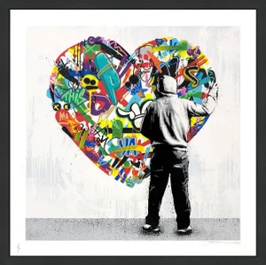 Martin Whatson Paint Love, Unique Hand Finished Screen Print, 2020
