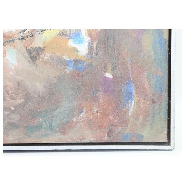 Jackson Pollock Midcentury Modern Abstract Oil Painting on Canvas, Signed Landland, 1970s For Sale - Image 4 of 11
