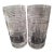Late 20th Century Ralph Lauren Glen Plaid Set of 2 Crystal High Ball Glasses Signed on Bottom 6.25" Tall For Sale