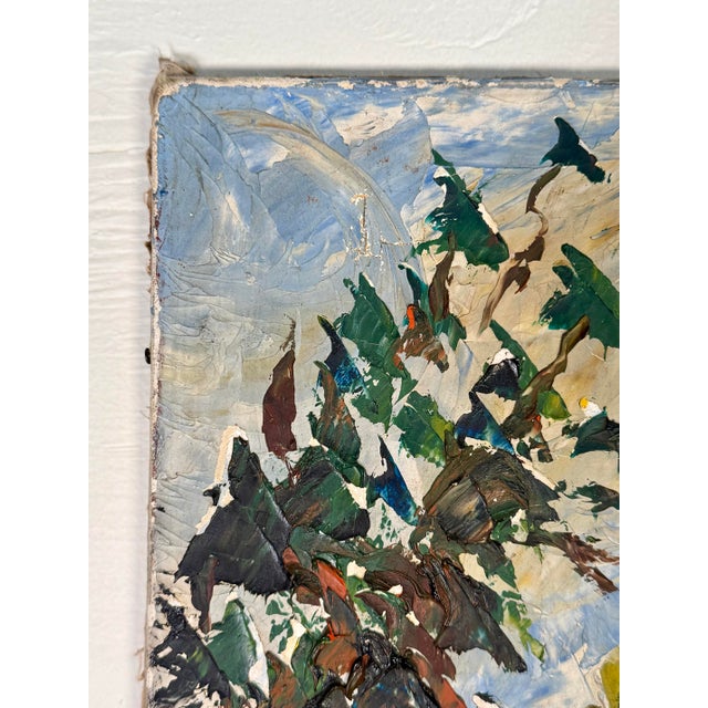 Green Antique French Oil Painting For Sale - Image 8 of 10