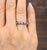 Modern 3.68 Ct Sapphire & Diamond Eternity Band Size 6.5 For Sale - Image 3 of 9