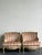 Rococo Vintage French Giltwood Striped Devore Bergère Chairs - A Pair For Sale - Image 3 of 18